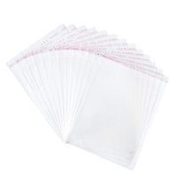 Pandahall 100pcs 7.28x5.51inch OPP Cellophane Rectangle Resealable Transparent Clear Plastic Poly Bags Self Adhesive Seal Closure Bakery Candy Soap Cookie Jelly Chocolate Package 185x140mm