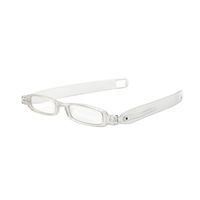 OULII Anti-Fatigue 360 Rotating Folding Lightweight Reading Glasses Spectacles for Men Women +1.50 (Transparent Color)