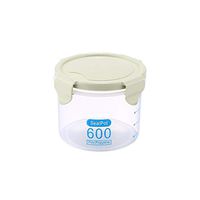 Goodfans 3 Sizes Round Food Storage Containers Reusable Washable Plastic Containers Kitchen Pets People Food keepers Storage Cups