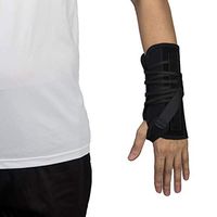 Wrist Support Brace, Lace Wrist Stability & Immobilization Splint for Tendonitis, Carpal Tunnel, Sprains and Arthritis Pain Relief-Left