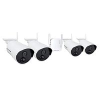 Night Owl Security 4 Channel 1080p HD Wireless Gateway with 16GB microSD Card and 4 Indoor/Outdoor Cameras, White (WG4-4OU-16SD-B)