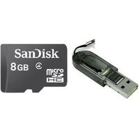 Sandisk 8GB 8G Micro SDHC Class 4 TF Memory Card with Micro SD Card Reader - Bulk Packed