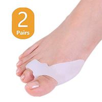 DUORUI 4 PCS Bunion Pads, Toe Straightener, Toe Separators, Bunion Corrector Gel for Women Men