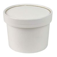 12 oz Freezer Containers And Lids - Compostable Eco Friendly Paper Cups - With Non-vented Lids To Prevent Freezer Burn Perfect For Ice Cream! Frozen Dessert Supplies - 50 Count