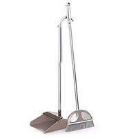 WDX- Broom combination household living room sweeping floor cleaning kitchen cleaning tools broom 簸箕 set combination thickening broom soft hair non-stick hair artifact Household (Color : A)