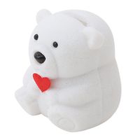 GUAngqi Velvet Ring Gift Box Jewelry Display Mini Bear Display Organizer Gift Box,white,1.571.381.2in