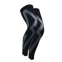 GrmeisLmec 1 Pair Knee Pad Basketball Cycling Running Elastic Compression Guard Sleeve Knee Support Protection - Black Gray XL