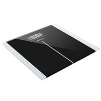 LEADZM Slim Waist Pattern Personal Scale Smart Digital Body Weight Bathroom Scale with Backlit Shine Through Display, 400 lbs Capacity and Accurate Weight Measurements (Black)