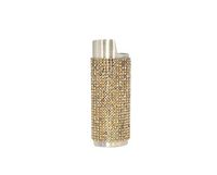 Gold Lighter Cover Sleeve with Gold Rhinestones L46