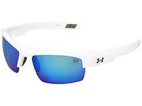 Under Armour Igniter Sunglasses, Shiny White / Gray Blue Multiflection Lens, 60 mm