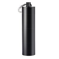 SHD Waterproof Pill Holder with Keychain Black Aluminum Alloy Pill Case 3 Compartments Pill Dispenser for Outdoor Travel Hiking