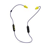 Plugfones Liberate 2.0 Wireless Bluetooth In-Ear Earplug Earbuds- Noise Reduction Headphones with Noise Isolating Mic and Controls (Blue & Yellow)