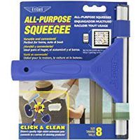 Ettore 8-Inch All Purpose Window Squeegee with Lifetime Silicone Rubber Blade 4 Pack
