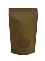 16 oz. Kraft Paper/Poly Stand Up Zip Pouch w/ Window