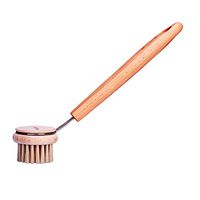 Homespace Kitchen Nylon Bristles Pot Brush Wooden Handle Pan Cleaning Brush Dishwash Brush Light Wood Grain