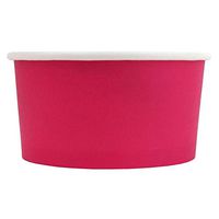 [50 Count] Pink Paper Ice Cream Cups - 6 oz Eco-Friendly Dessert Containers - Perfect For Your Yummy Foods! Many Colors & Sizes - Frozen Dessert Supplies