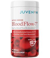 Juvenon BloodFlow-7 Blood Circulation Supplement Butch Booster BeetrootNitric Oxide Booster varicose Vein Optimizer Blood Pressure and Cholesterol Support Healthy Legs and feet 90 Capsules
