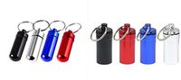 TopRover 8pcs Portable Aluminum Pill Box Pill Case Drug Holder Cash Stash with Key Chain