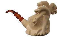 Meerschaum Pipe - Seven Head Dragon from Master Carver I. Baglan - New - Tobacco Smoking Pipe Hand Made from The Finest Block Meerschaum - Meerschaum Pipes