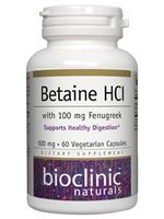 Bioclinic Naturals - Betaine HCL with Fenugreek 60 Veggie Capsules by Bioclinic Naturals