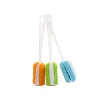 3Pcs 10Inch Sponge Cleaning Brush With long Plastic Handle Used For Washing/Cleaning Coffee Glasses Pot Milk Cup Mugs Wine Bottle Baby Bottles Kitchen Dish Feeding-Bottle(Color Random)