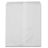50 Bags Flat Plain Paper or Patterned Bags for candy, cookies, merchandise, pens, Party favors, Gift bags (6" x 9", Plain White)