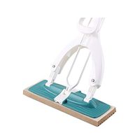 LCSHAN Stainless Steel Sponge Mop Double Row Roller Cotton Mop