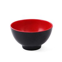 Bowl Style Melamine Imitation Porcelain Bowl Tableware Kitchen Soup Noodle Rice Bowl Ramen Bowl Spoon Household tableware, retro bowl (Color : M)