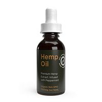 Organic Hemp Oil Tincture - 1000mg Full Profile Hemp Extract for Sleep Relief, Anxiety, Stress, Pain and Inflammation - Hemp Extract with Peppermint Essential Oil - Natural Hemp Drops, 30ml