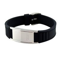 Power Ionics Titanium Magnetic Bracelet for Men Power Bracelet for Women Balance Black/silver Plated