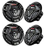 (4) JVC CS-DR6200M 6.5" 600w 2-Way Marine ATV Powersports Motorcycle Speakers