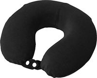 NOVA Medical Products Memory Foam Travel & Airplane Pillow, Super Comfortable Neck Pillow with Zipper Removable & Washable Soft Velour Cover, Comes in Colors: Ocean Blue & Sleek Black