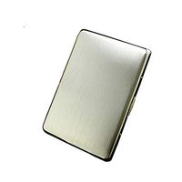 CHENTAOCS Copper Cigarette Case, Thin Cigarette Case 9 Sticks, Personalized Creativity Moisture-Proof and Pressure-Resistant Portable Electroplating Brushed Cigarette Case, A, B, C, D Hig