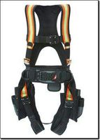 Super Anchor Safety 6151-GHLL Deluxe Full Body Harness plus All-Pakka Tool Bag Combo, Large Long, Hi-Viz