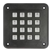 Keypad, 3000 Series, 50 mA, 24 V, 4 x 4, Matrix, 16