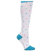 Nurse Mates Wide Calf Compression Socks (Multi Dots)