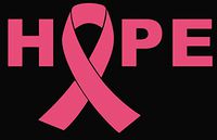 Breast Cancer Hope Ribbon | Vinyl Sticker Decal | 5.5" Width X 3.508" Height | Pink HGC0179