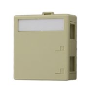 Leviton 41089-2IP QuickPort Surface Mount Housing, 2-Port, Ivory, Includes 1 Blank QuickPort Insert