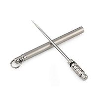 Xigeapg Titanium Outdoor EDC Toothpick Bottle Fruit Fork Camping Tool Toothpick-Holder