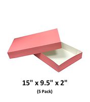 Posy Apparel Decorative Gift Boxes with Lids for Clothing and Gifts 15x9.5x2 (5 Pack) | MagicWater Supply