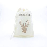 Deer Antler Favor Bag Thank You Muslin Bag Christmas Party Favor Cloth Gift Bag Wedding Welcome Rustic Hunting Outdoors Baby Shower Jewelry