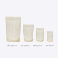 Stand Up Clear Silk Paper Zipper Mask Package Bags Self Seal Zip Lock Coffee Packing Pocket With Tear Notch Transparent Silk Poly Heat Seal Pack Pouch 20Pcs (Gold, 16x25CM(6.3"x9.84"))