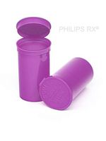 Box of 30, 19 Dram Grape Opaque Philips Rx Medical Pop Top Bottle Vial Herb Pill Box Container