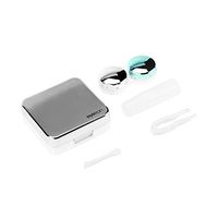 Contact Lens Case, Contact Lens Holder Eye Care Soak Storage Lenses Container Case Mirror Box Travel Kit(Silver)