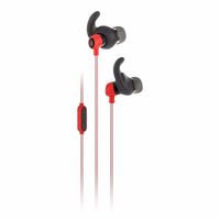 JBL Reflect Mini In-Ear Headphones 3.5mm Stereo Wired Sweatproof Earbud with 1 Button Remote and Mic (Red)