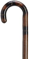 Ladies Stylish Round Nose Crook Cane Stepped Walnut  -Affordable Gift! Item #DHAR-9015407