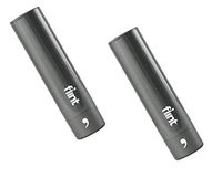 Retractable Metallic Flint Lint Roller Slate Grey Set of 2