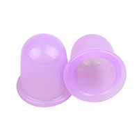 Fashion Massage Tool, Egmy New Style 2Pcs Small Cups Anti Cellulite Vacuum Silicone Massage Cupping Cups (D)