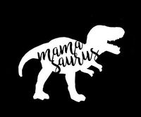 YWS Vinyl Sticker Decal - Mamasaurus Funny T Rex Mom Life - Sticker Laptop Car Truck Window Bumper Notebook Vinyl Decal SMA5277