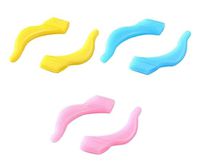 [Yellow&Blue&Pink] 3 Pairs Glasses Anti-Slip Holder Soft Ear Hooks for Glasses